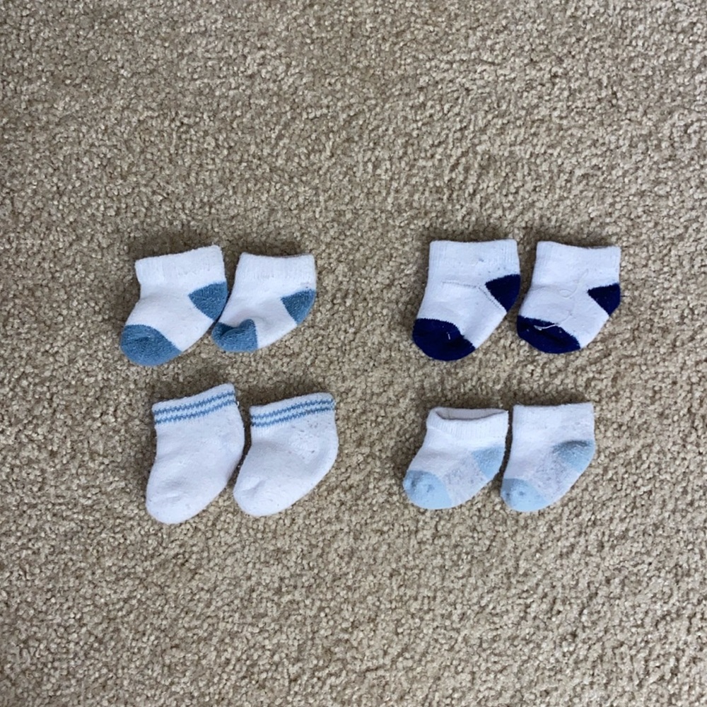 4 piece pair bundle of baby boy socks